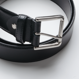 Cintura in pelle di vitello saffiano nero
