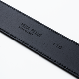 Cintura in pelle di vitello saffiano nero